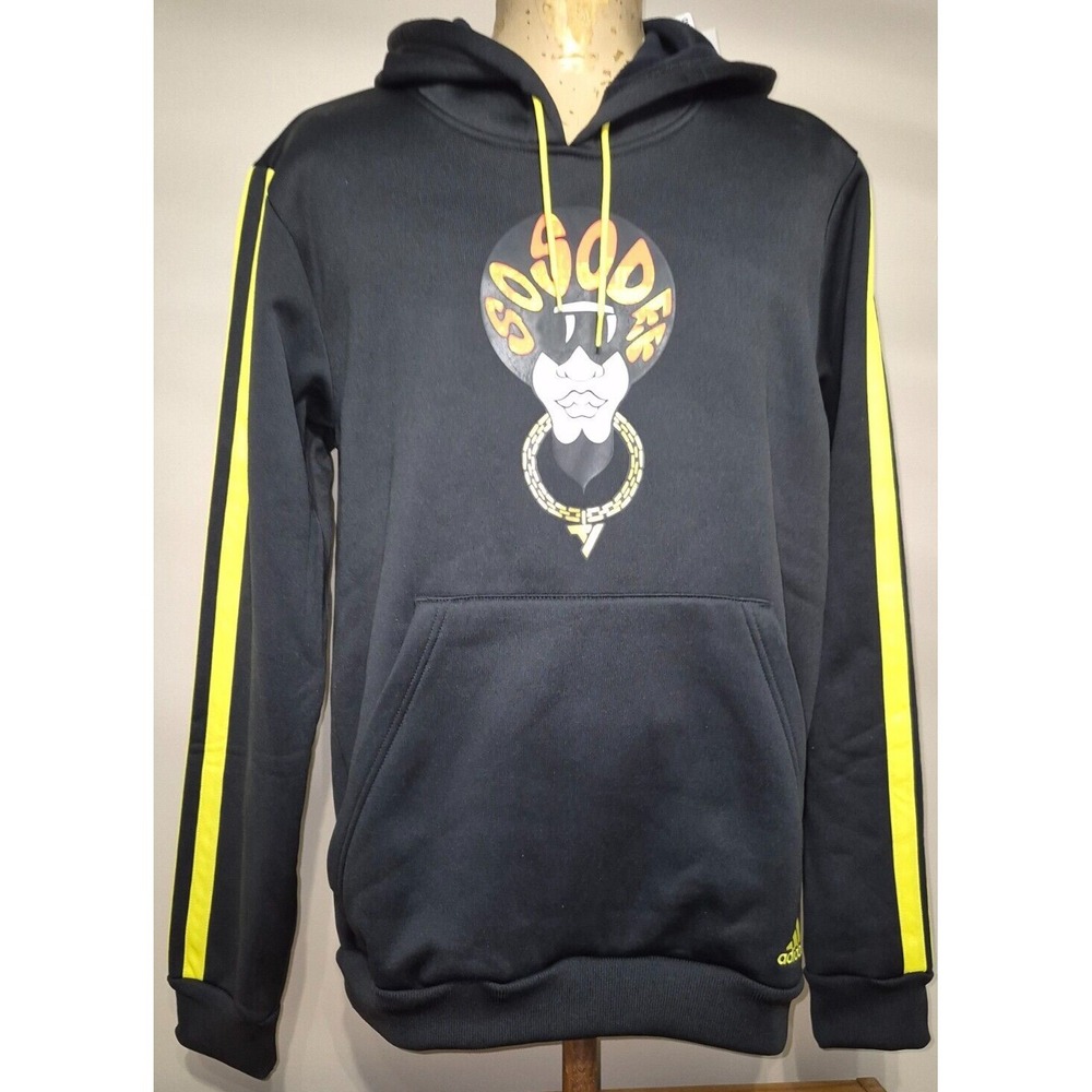 Adidas x SoSoDef Records Trae Young 3 Stripe Hoodie L Black NEW NWT